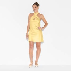 wild fable Yellow Halter Mini Dress